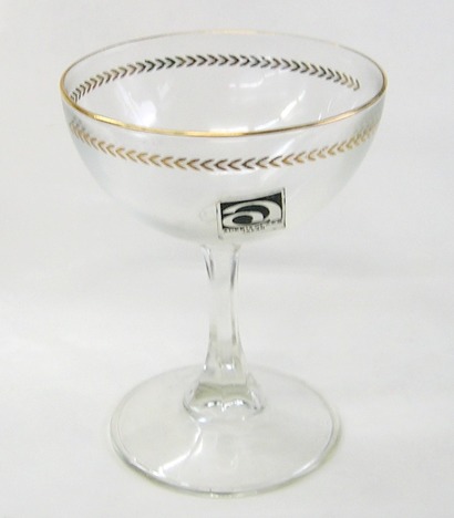 昭和レトロ アデリア 月桂樹シャンパングラス【通販/石塚硝子/ガラス