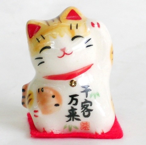 薬師窯 彩絵招き猫24個入りセット【特価/開運招福/粗品/通販/販促品