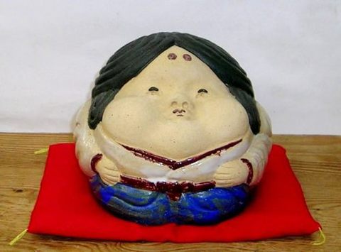 多くの福を招くお福人形とお多福人形の開運縁起置物 特価で通販