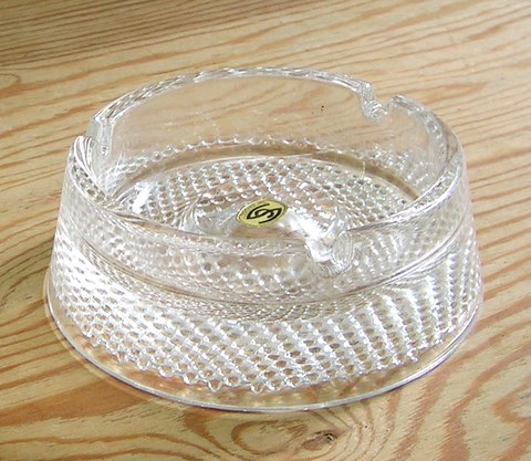 昭和レトロ semi crystal ガラス クリスタル灰皿【通販】山口陶器店