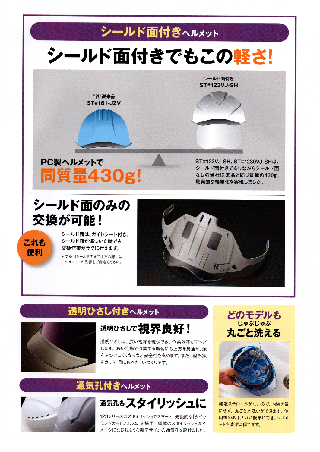 軽量ヘルメット 123シリーズ 103-JPZ ＜ 小森産業