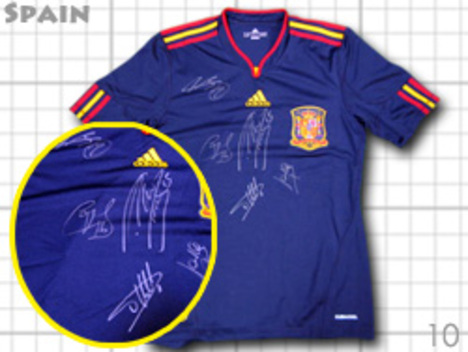 スペイン代表 サイン入りユニフォーム ＜ OKAフットボール