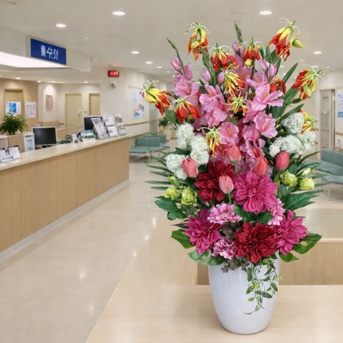 光触媒 造花 フラワーアレンジ786 壇上花タイプ | 移転祝い 開店祝い