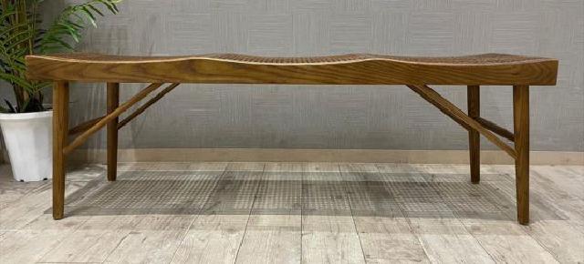 ZARA HOME 高品質ベンチチェア ウッド＆ラタン製 （ その他家具）の