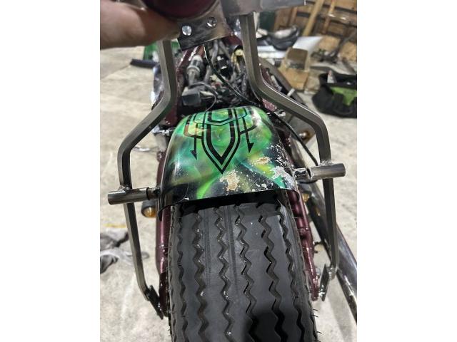 ホンダ スティード400 リアフェンダー加工 シーシーバー取り付け