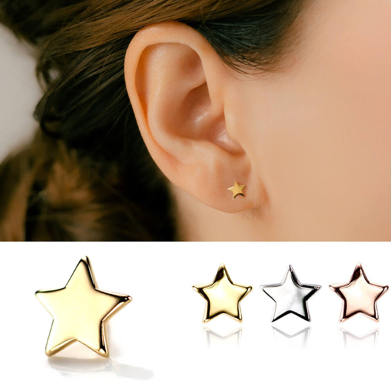 星のボディピアス│K10 スターモチーフ 軟骨ピアス – PICOLLET
