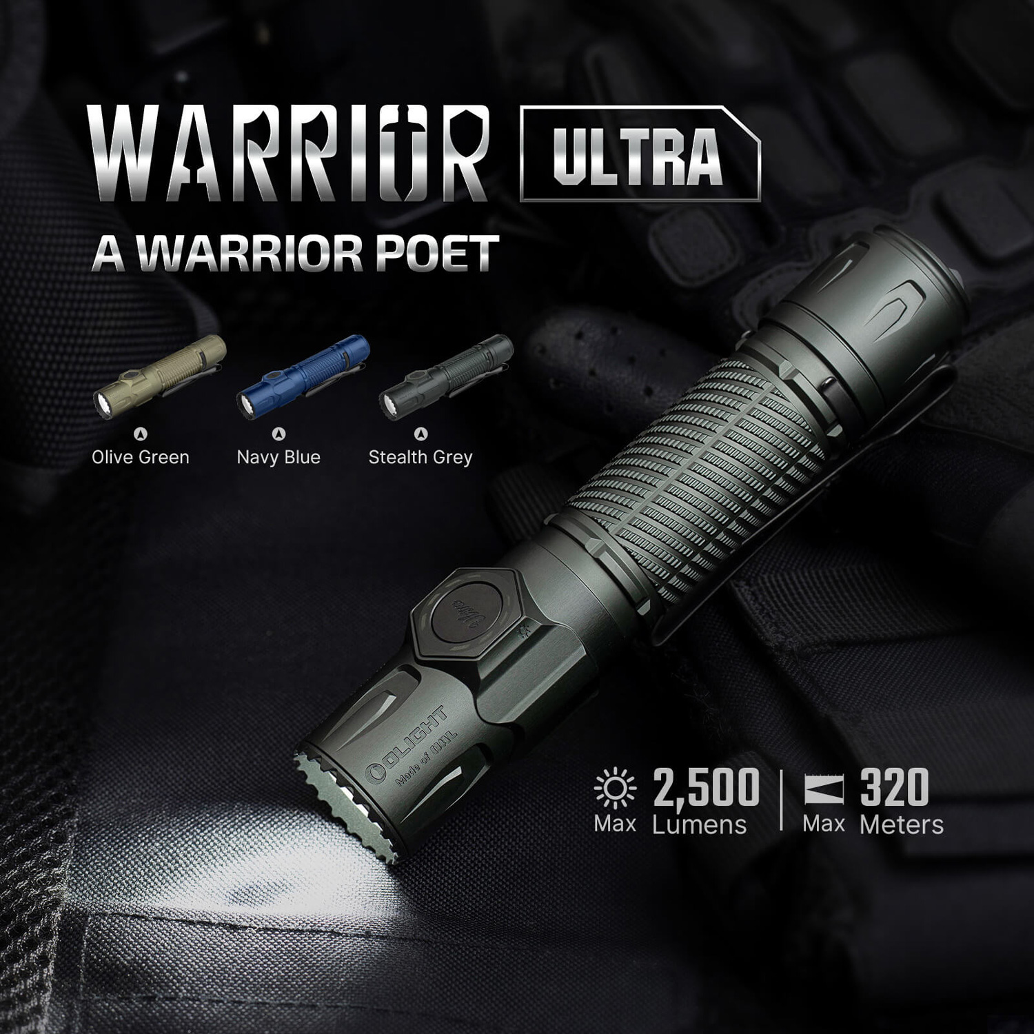 Olight Warrior Ultra Lightweight Tactical Rechargeable LED
