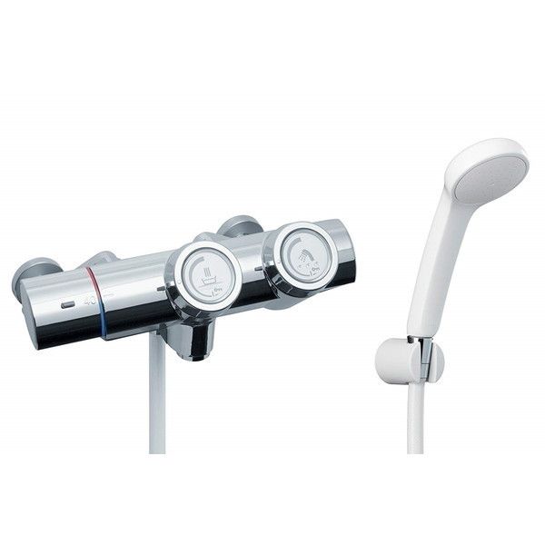 LIXIL INAX 洗い場専用・壁付型 プッシュ式 サーモスタット付シャワー