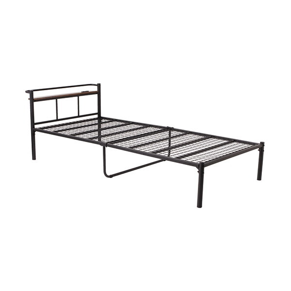 DCM F-PBB01(BK) ブラック [パイプベッド棚付 シングル] | 激安の新品