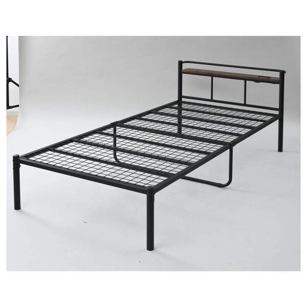 DCM F-PBB01(BK) ブラック [パイプベッド棚付 シングル] | 激安の新品