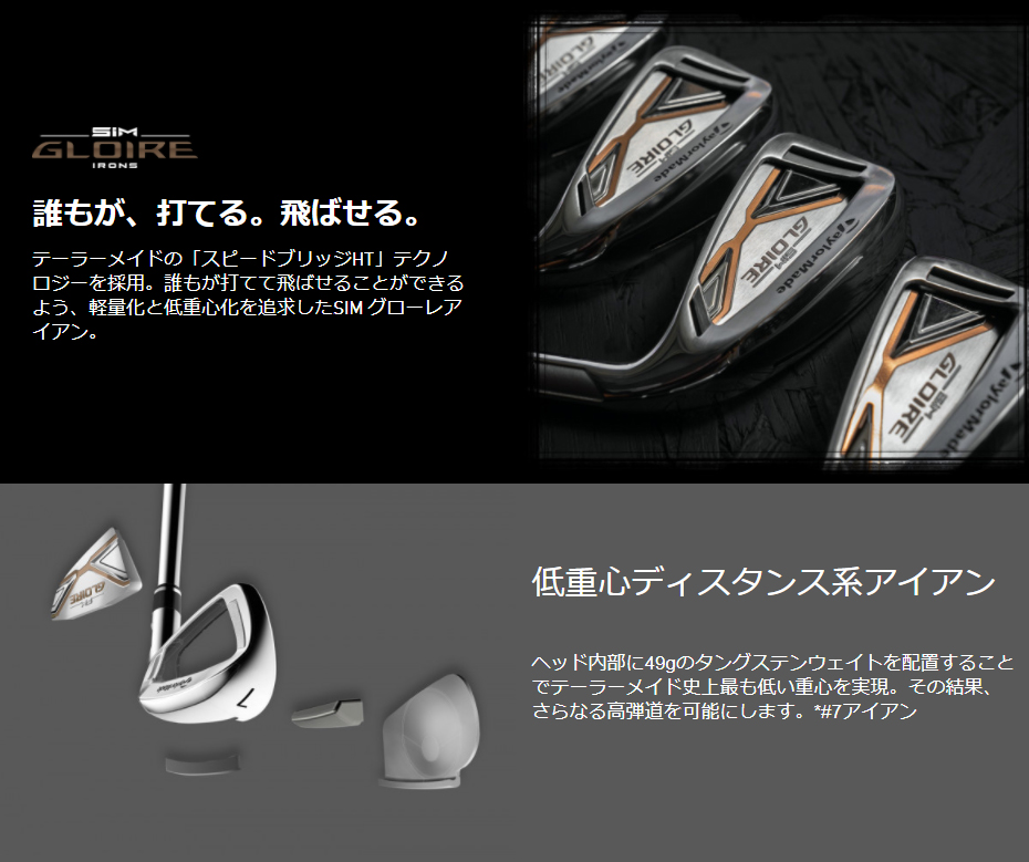 日本正規品】テーラーメイド(TaylorMade) SIM GLOIRE(シム グローレ