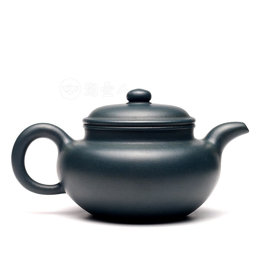 宜兴名家鲍峰岩紫砂壶价格《全手仿鼓壶》-大师印章简介-淘壶人