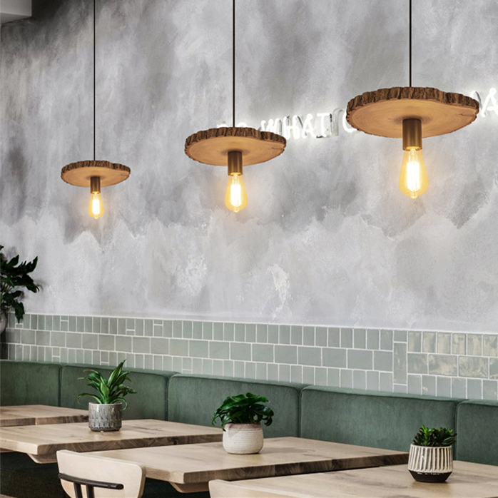 環状木製ペンダントライト |Yigo|素朴な照明