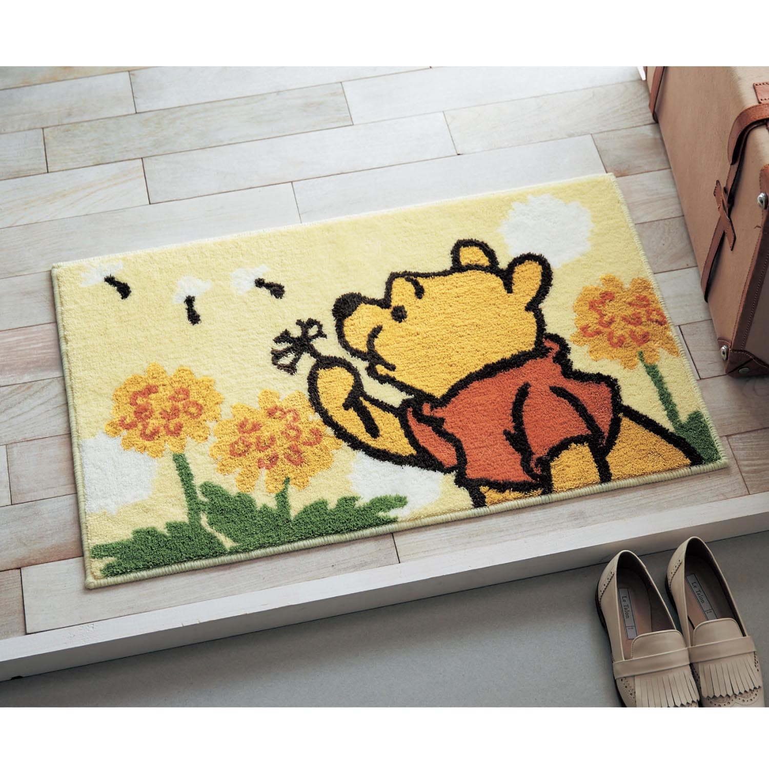 花言葉玄関マット(選べるキャラクター)（ディズニー ラグ/カーペット