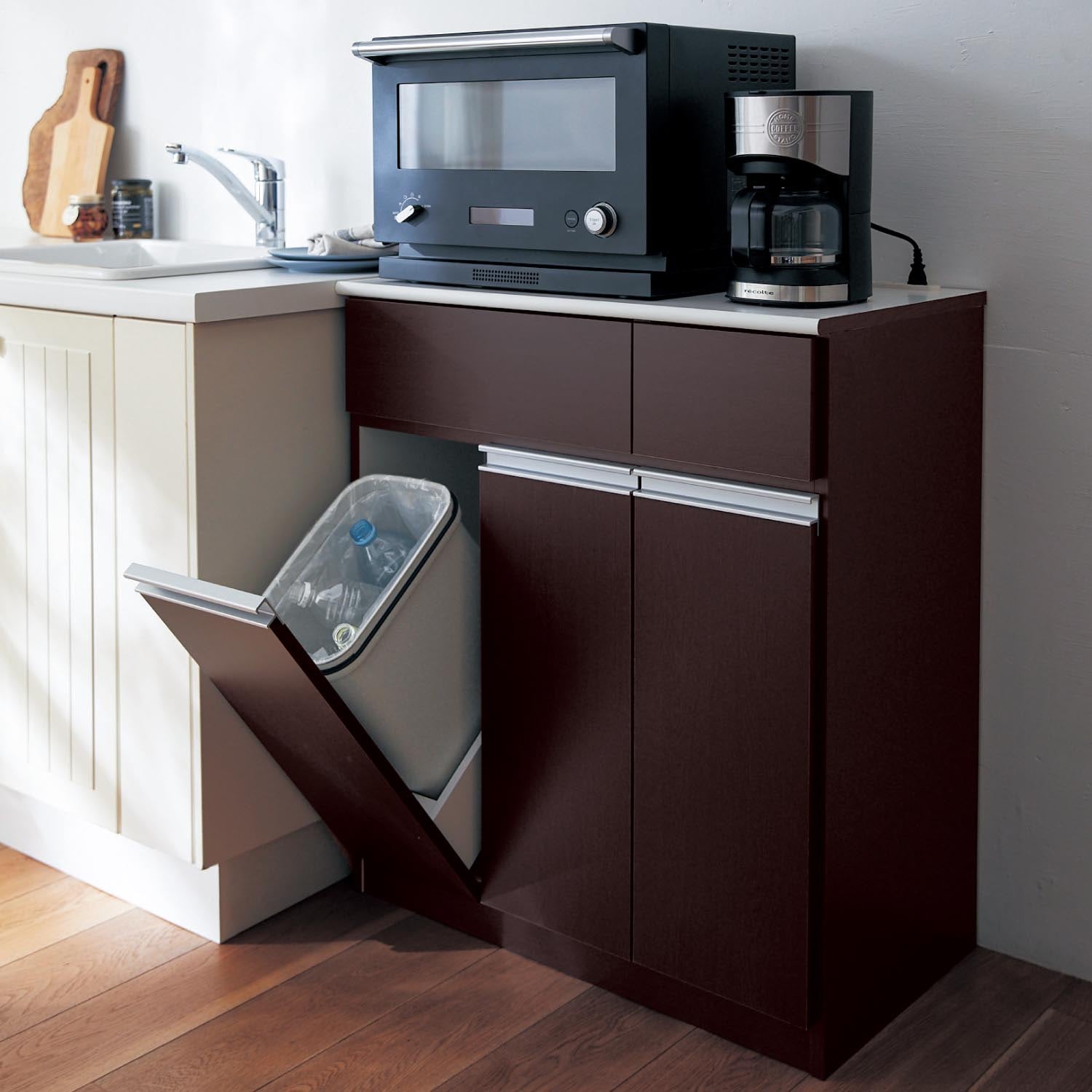 コンセント付きダストボックスカウンター（キッチンカウンター）｜通販