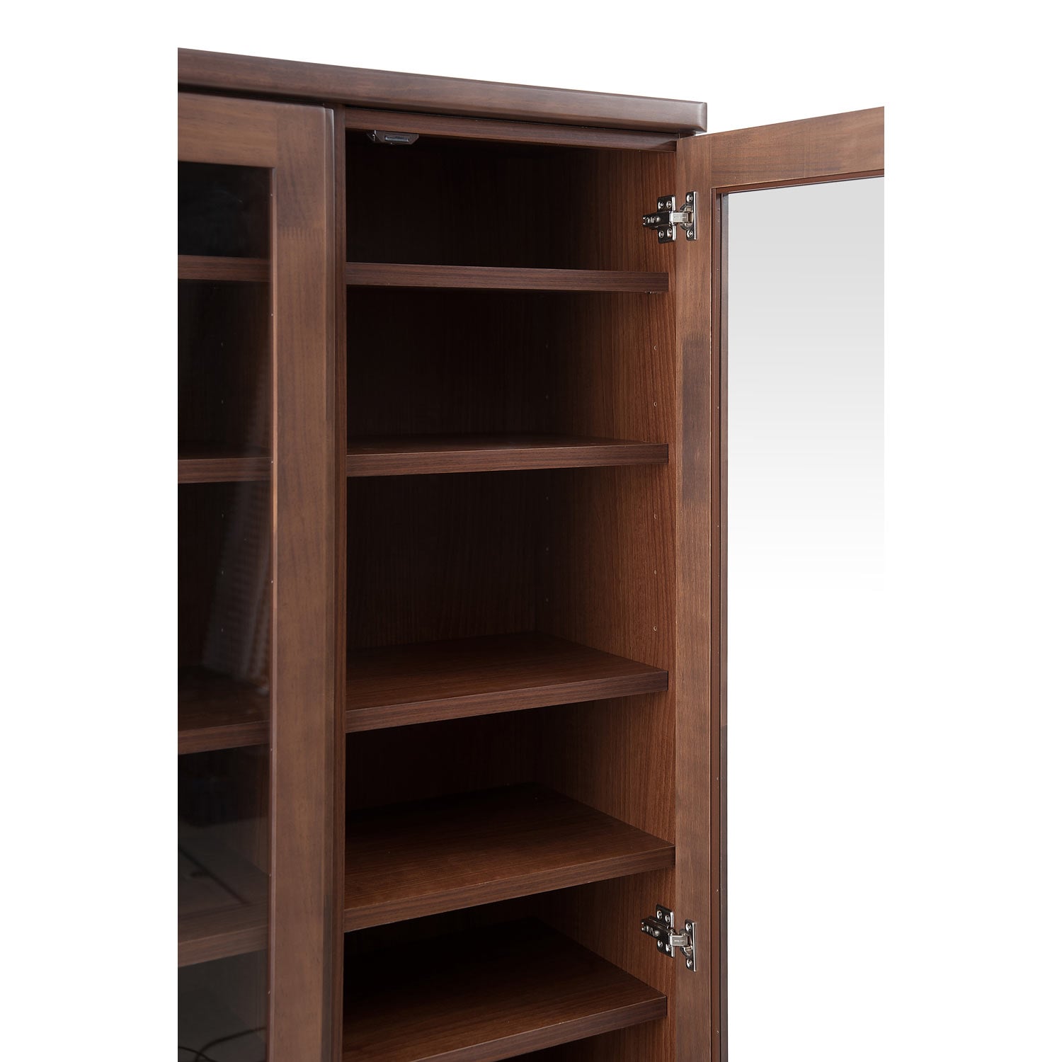 パイン材のガラス扉本棚（本棚/書棚/ブックシェルフ）｜通販の