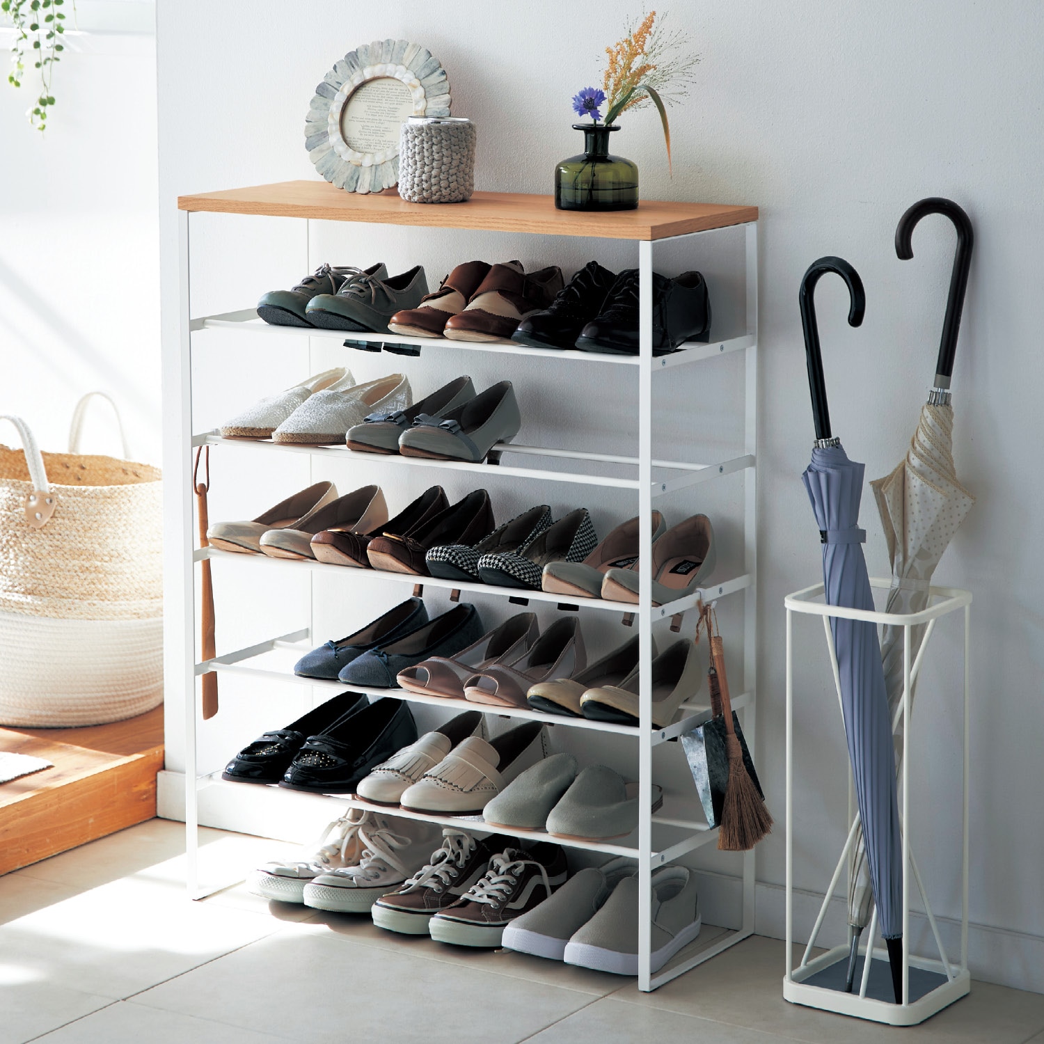 木天板のシューズラック（シューズラック/シューズケース/収納小物