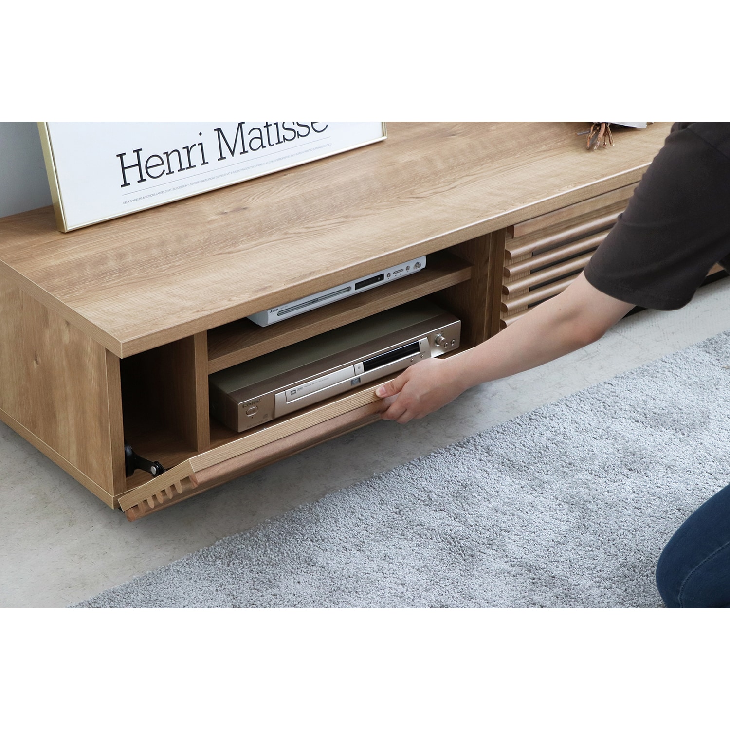 デッキをたくさん収納できる横桟テレビ台［日本製］｜通販のベルメゾン