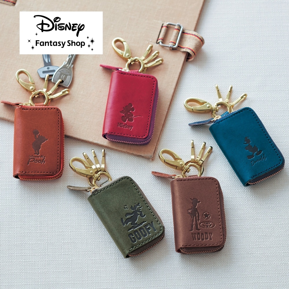 栃木レザー製牛革のスマートキーケース［日本製］（選べるキャラクター