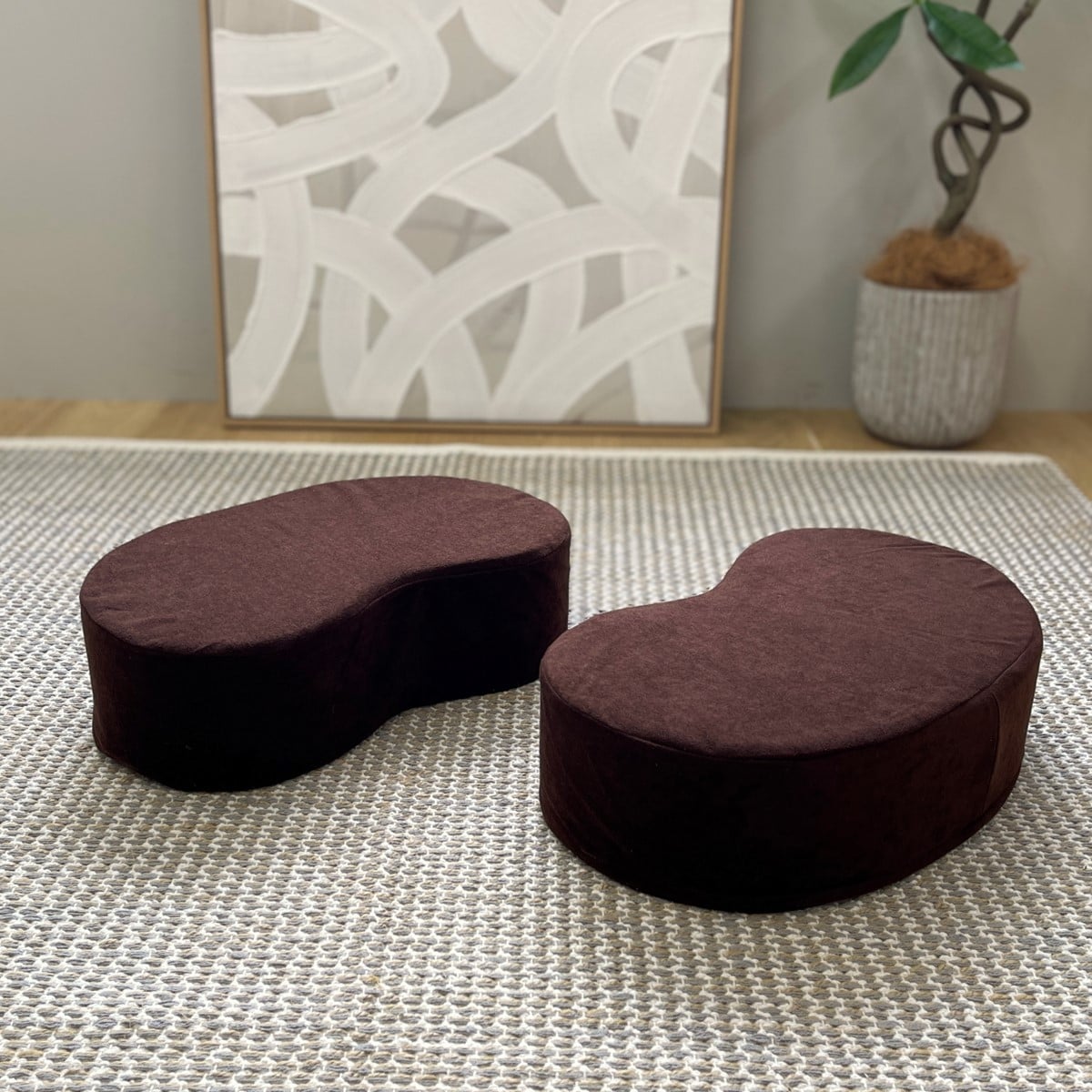 豆型あぐらクッション＜3色セット・同色2個セット＞｜通販のベルメゾン