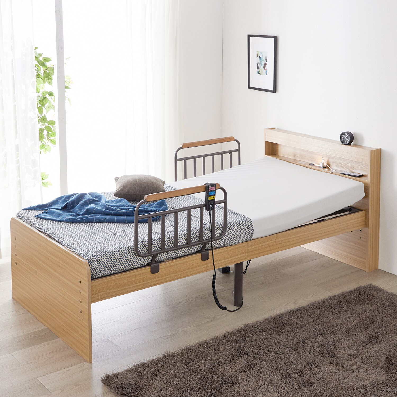 非課税対象】宮付き電動リクライニングベッド ＜マットレス付き