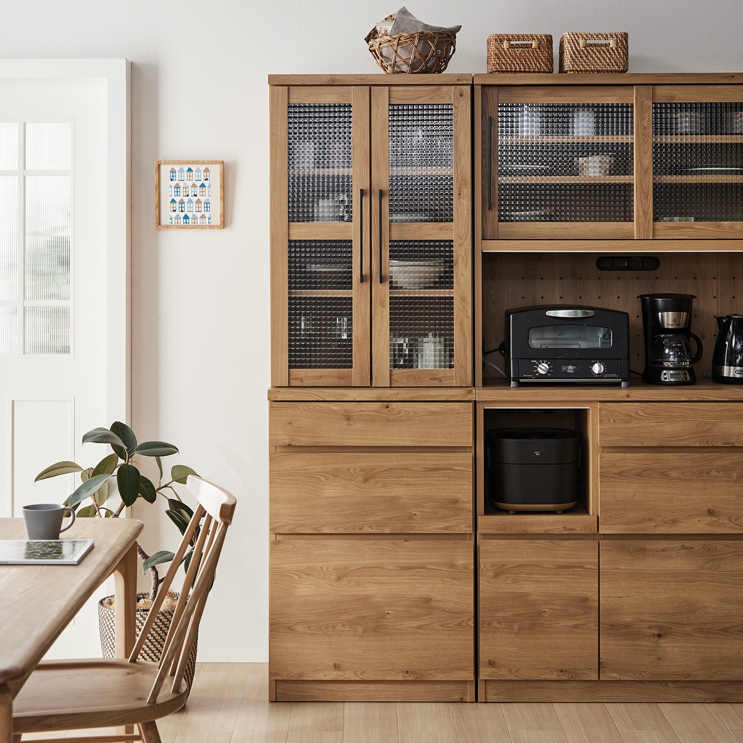 木目調食器棚[日本製] ＜幅60cm＞｜通販のベルメゾンネット