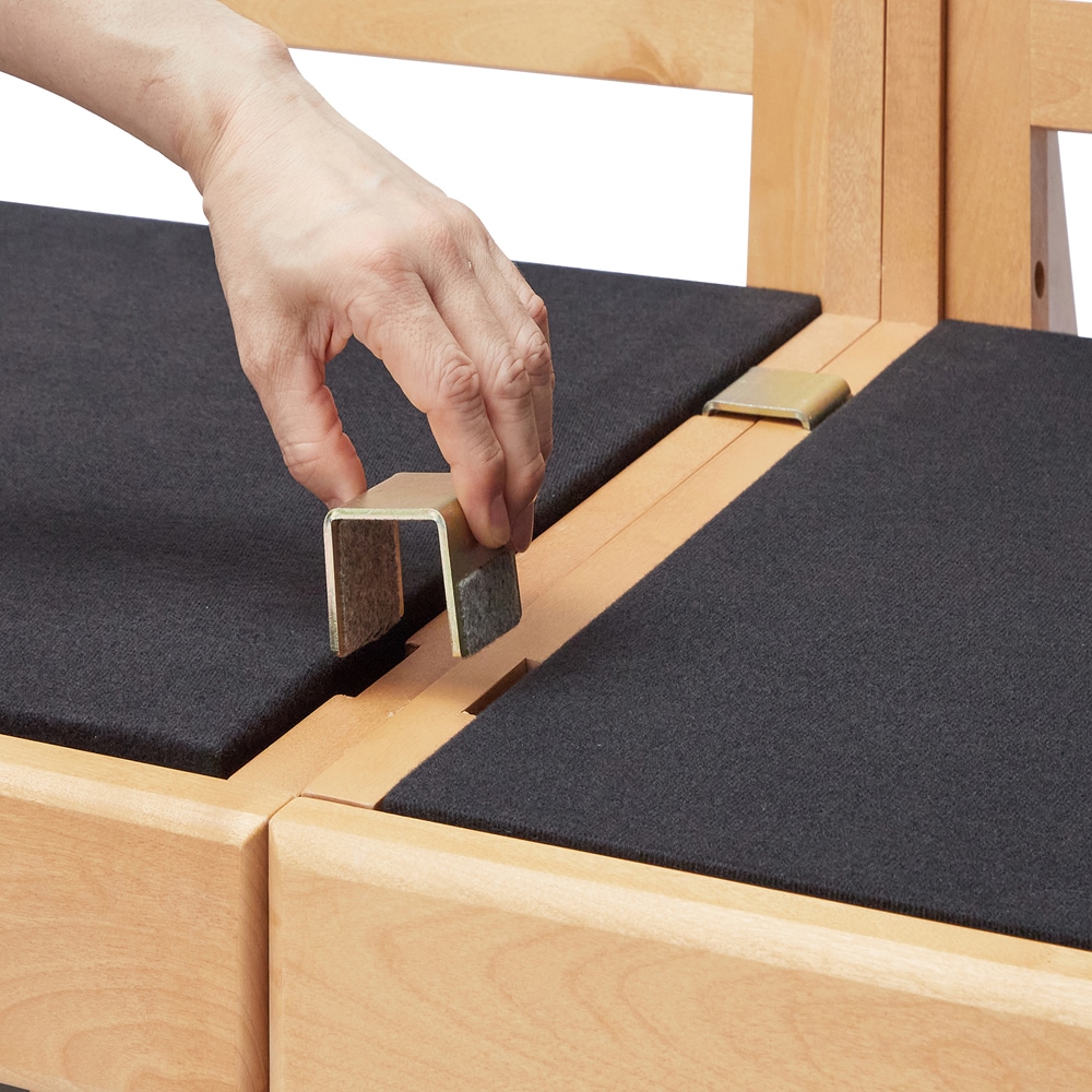 連結できる天然木フレームのカバーリングコンパクトソファー ＜1人