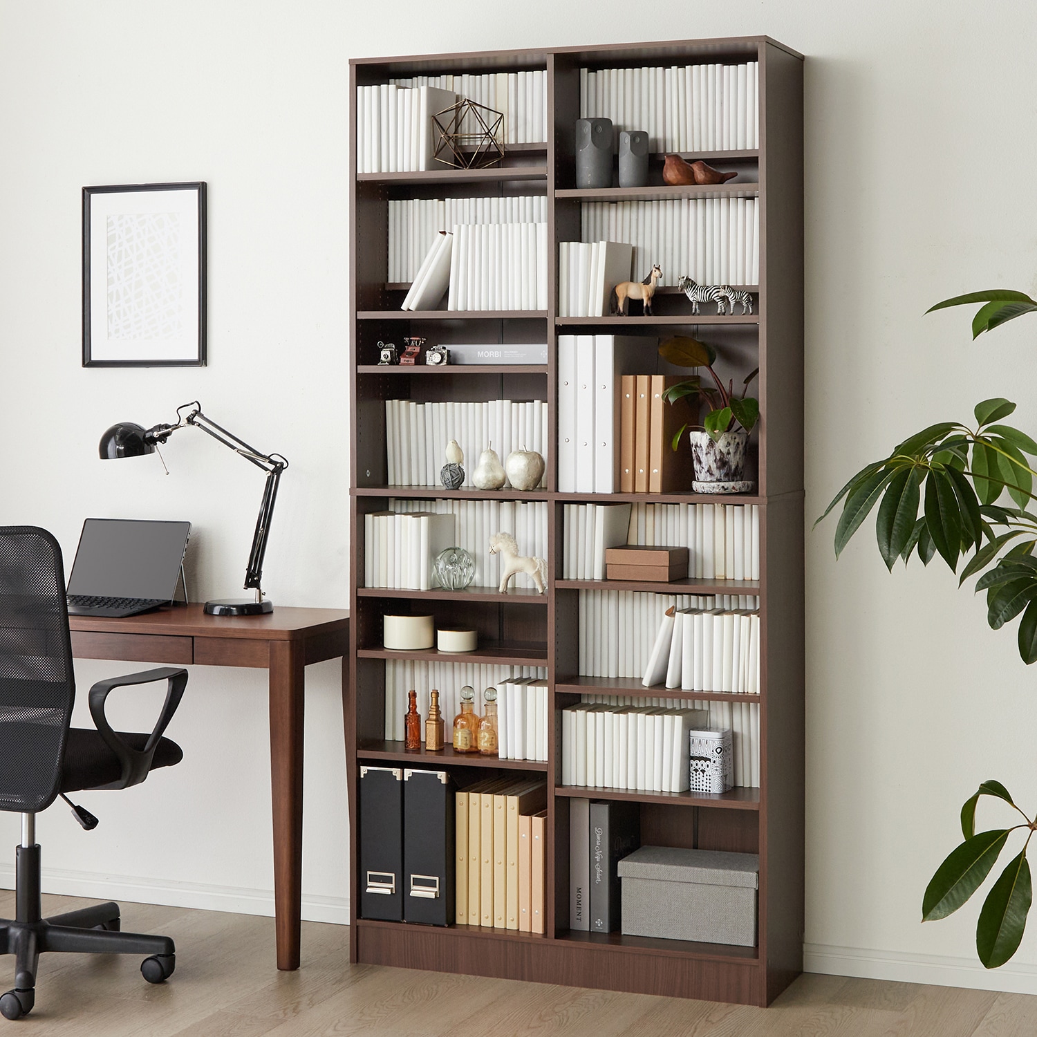 漫画が収納しやすいダブル棚板本棚 ＜幅90cm＞｜通販のベルメゾンネット