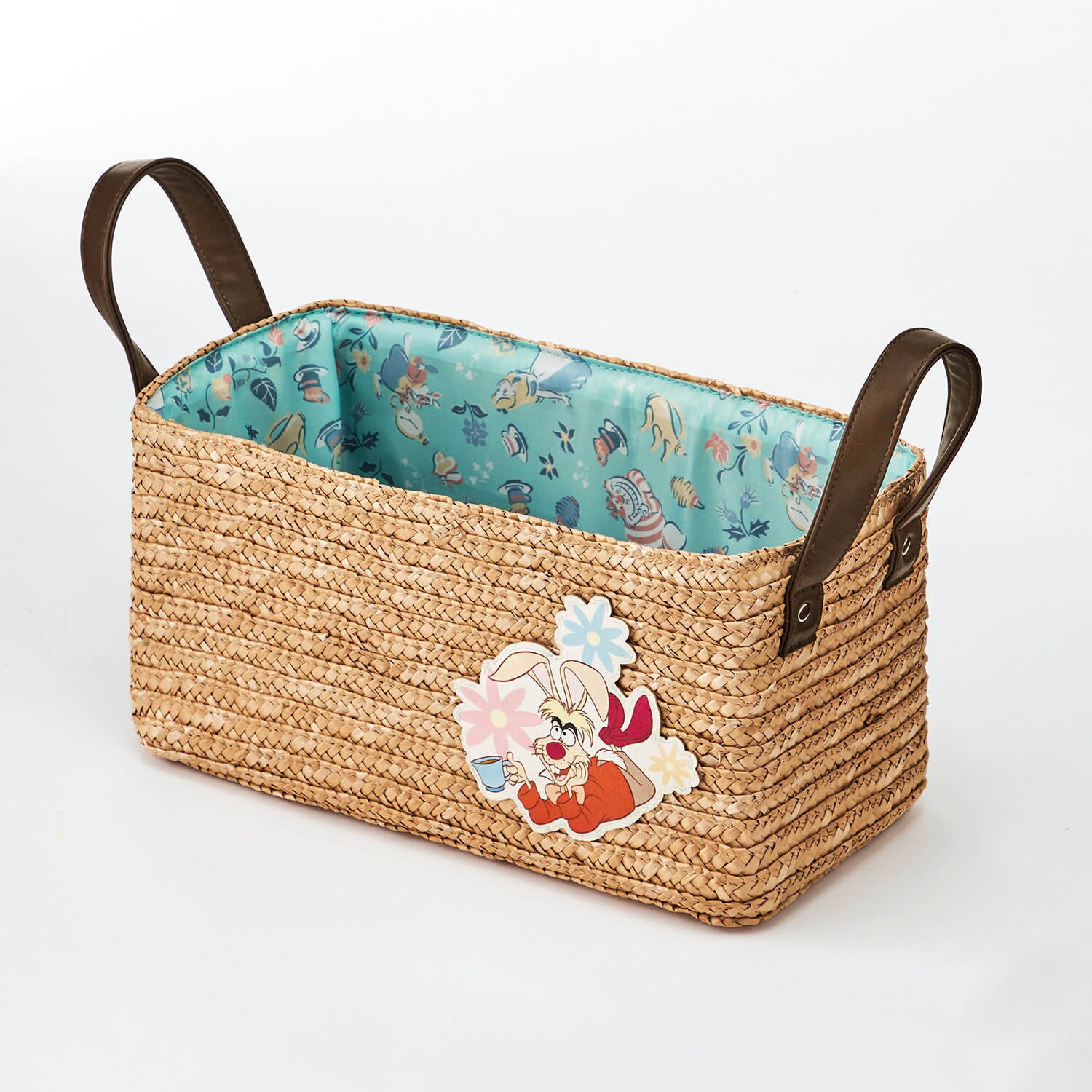 持ち手付きバスケット「ふしぎの国のアリス」（ディズニー タンス