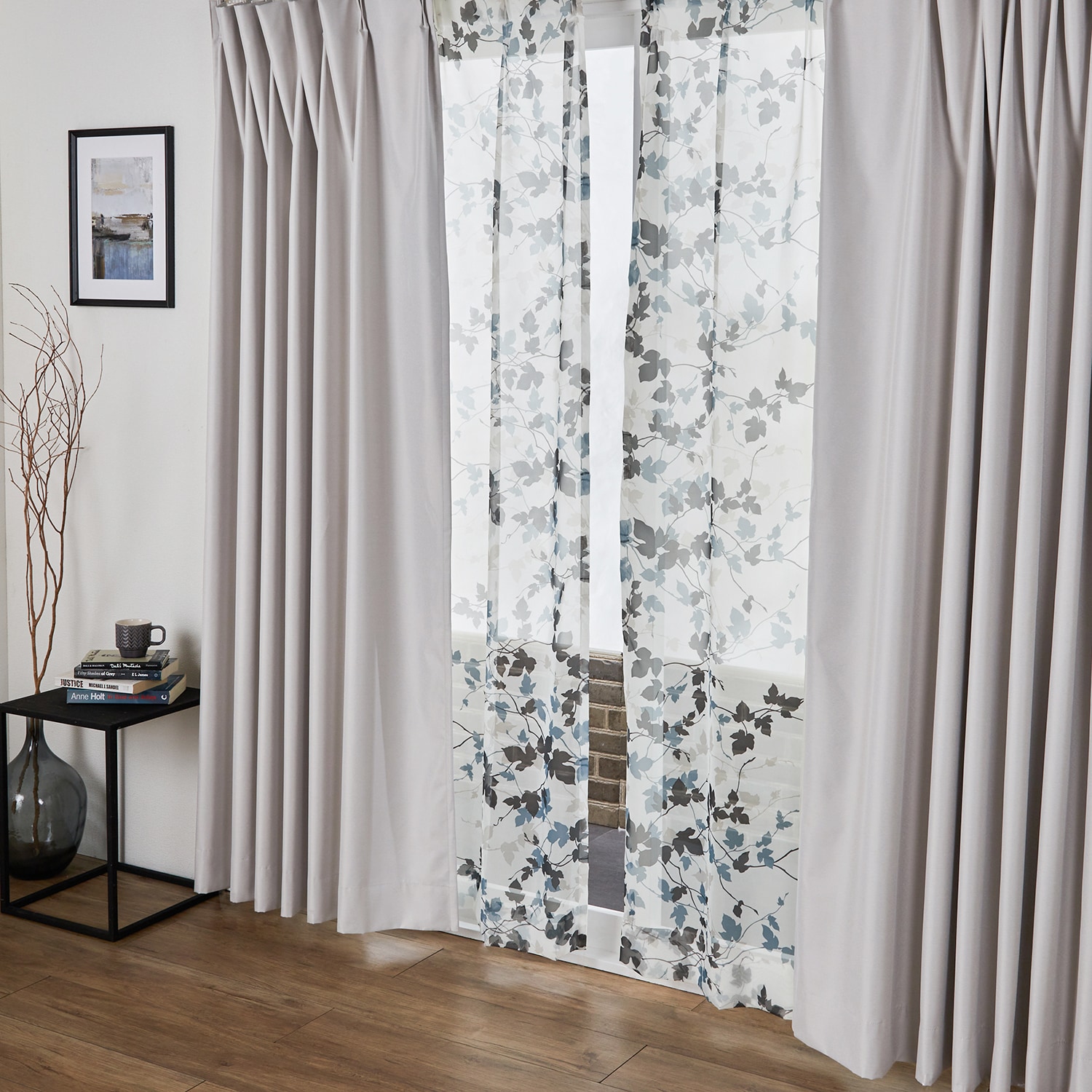 99サイズ】薄地がおしゃれな遮光・遮熱・防音カーテン＆ボイルカーテン