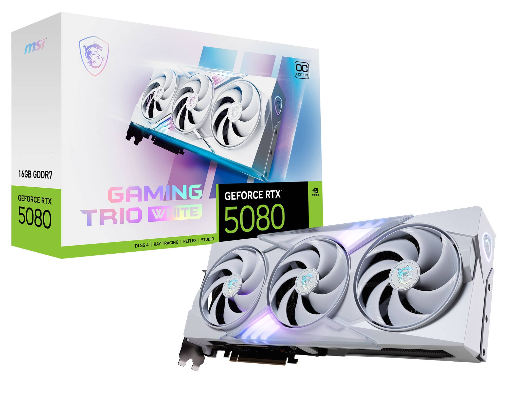 MSI NVIDIA GeForce RTX 5080 16G GAMING TRIO OC 16GB GDDR7 PCI