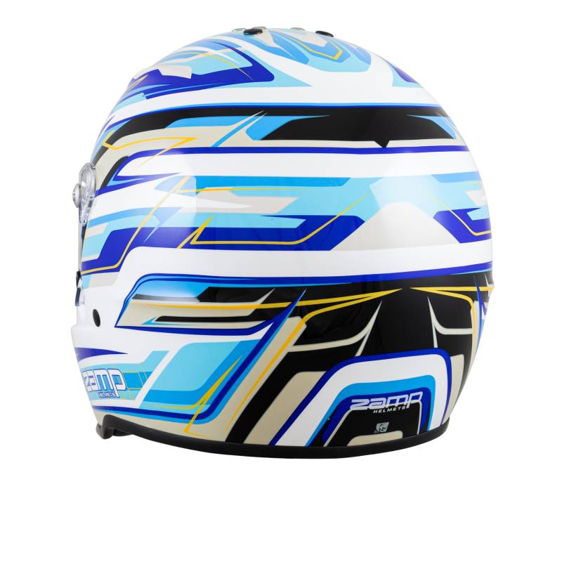 Zamp H753C4457 Zamp RZ-42Y Youth Graphic Helmet - White/Blue/Light