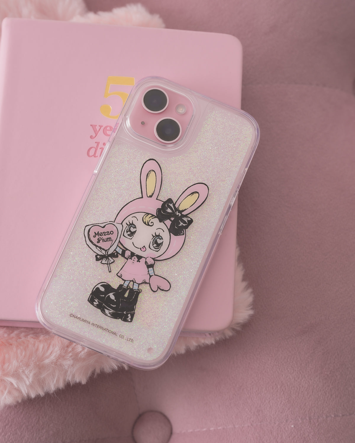 pium×Mezzo Piano ベリエちゃんグリッターiPhoneケース