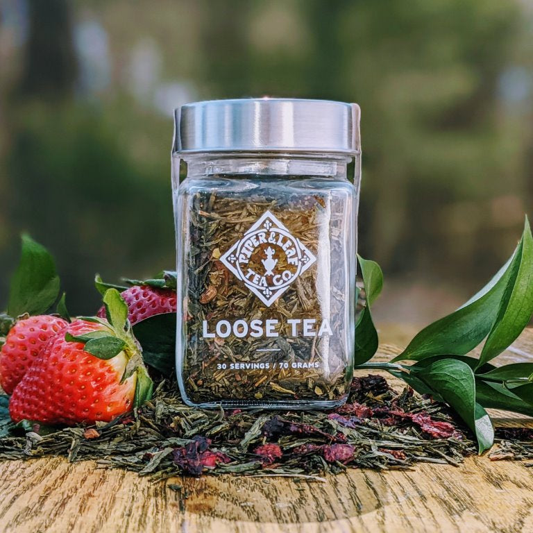 Sassyfras Strawberry Glass Jar of Loose Leaf Tea – Piper and Leaf