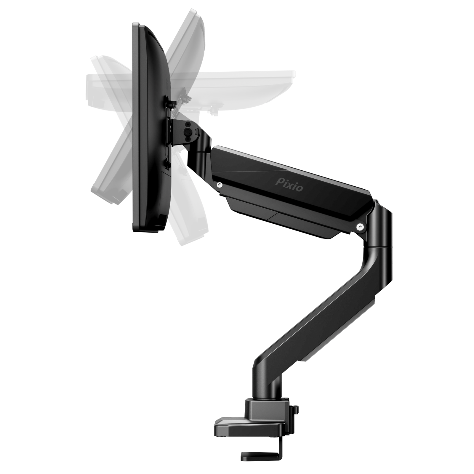 PS2S シングルモニターアーム / ブラック | Pixio