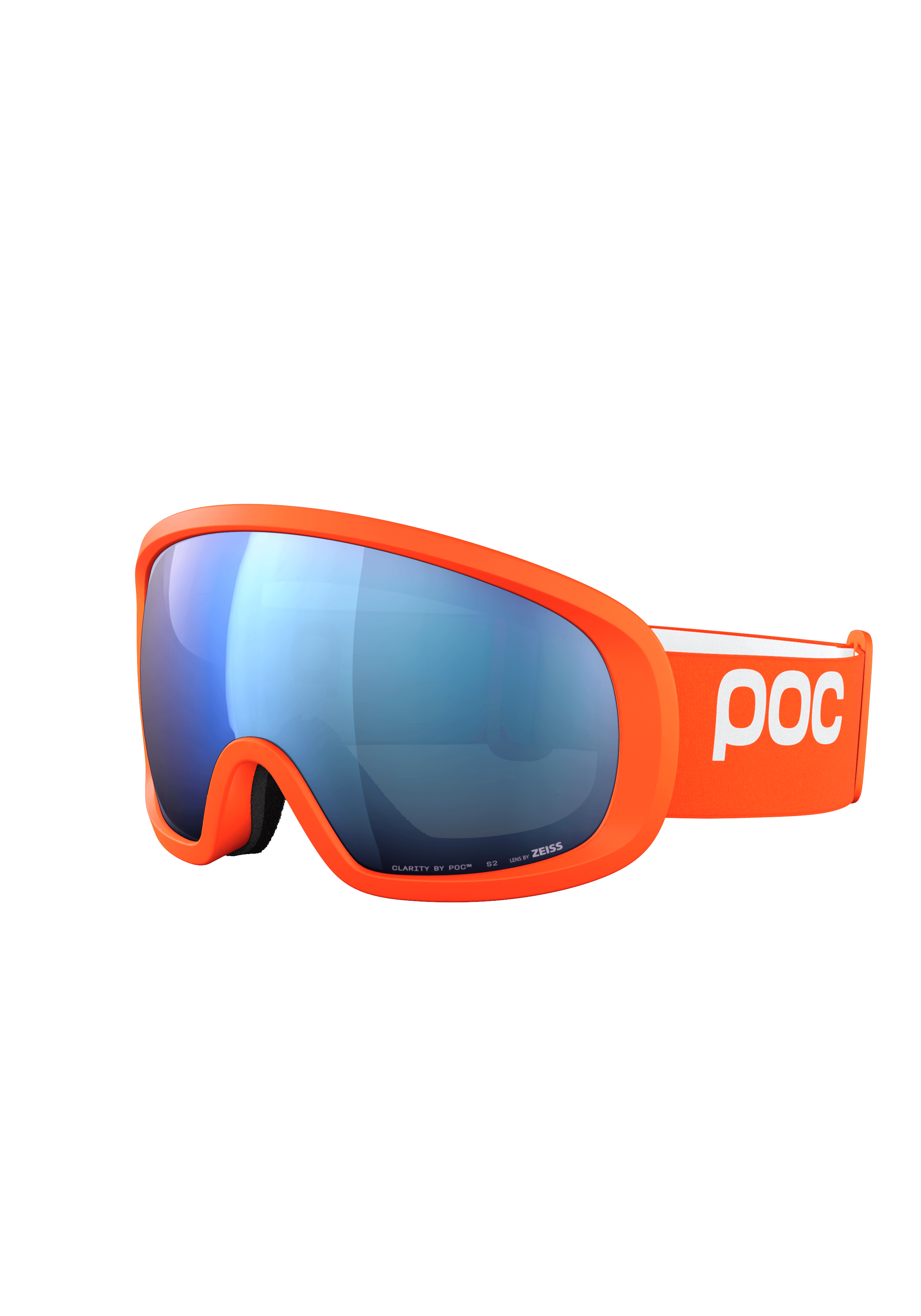 Fovea Mid Wide Fit Ski Goggles に Zink Orange | Ski Eyewear | POC (JP)