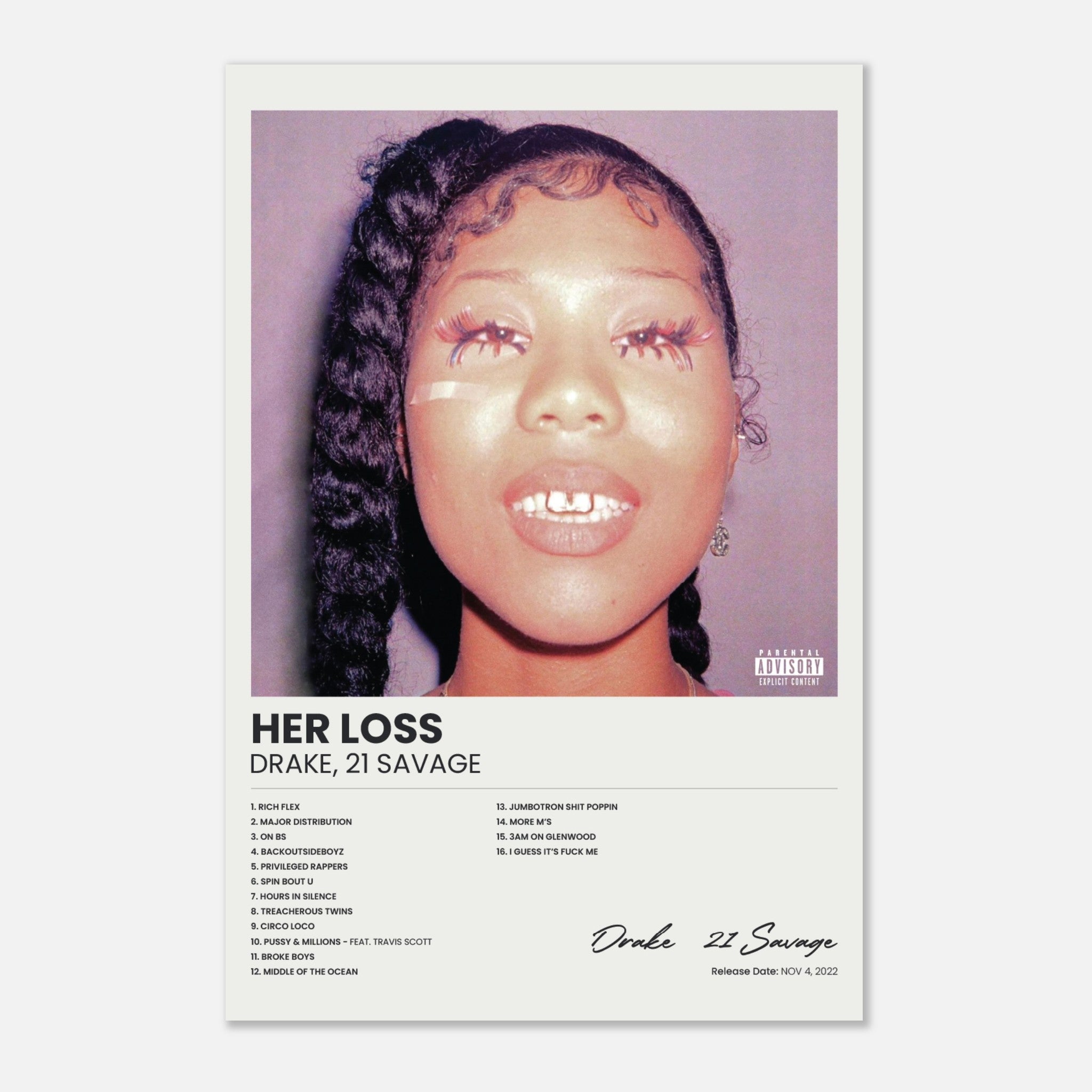 Her Loss - Drake, 21 Savage – POSTERSDROP