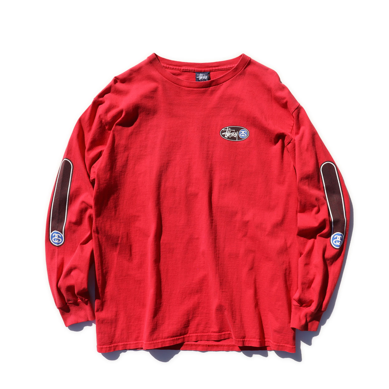 POST JUNK / 90's STUSSY 紺タグ 袖プリント ロングスリーブTシャツ [L]