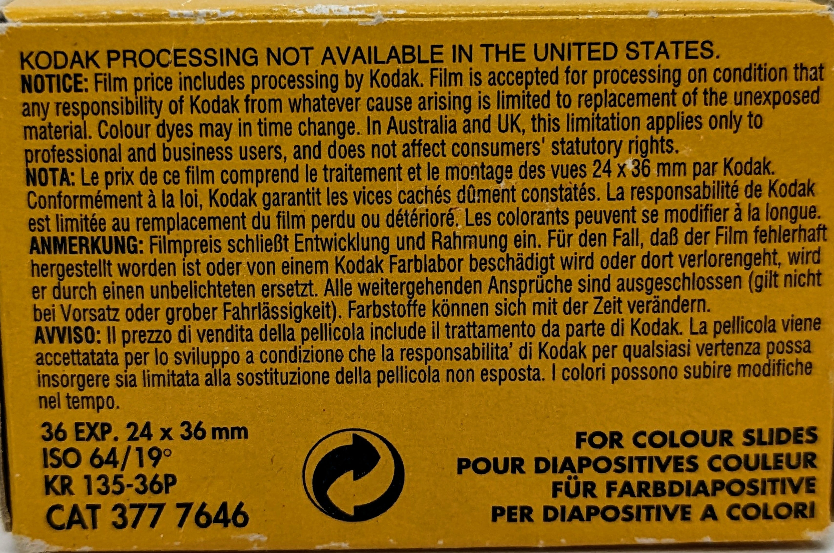 Kodak Kodachrome 64 Film - 36 Exposures [New/Sealed] – Portage MCC