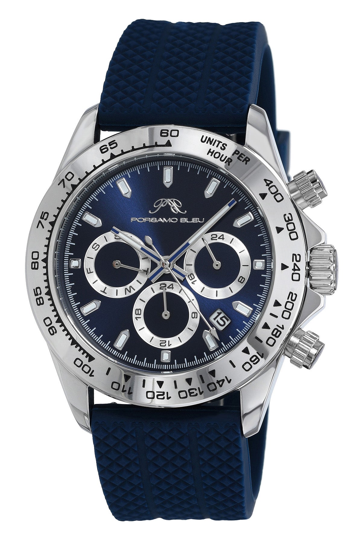 Porsamo Bleu Preston Sport Luxury Multifunction Men's Silicone Watch,
