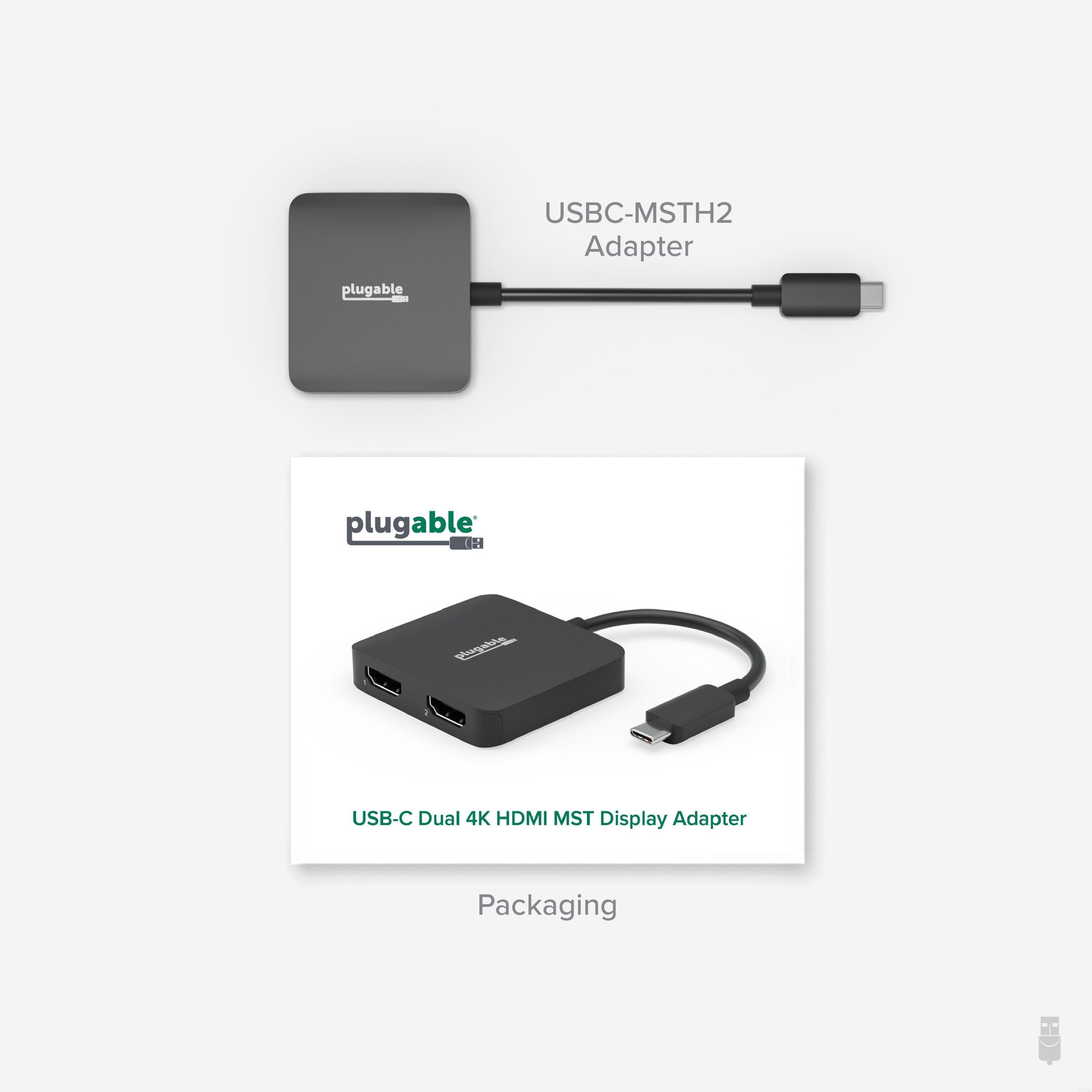 Plugable USB-C Dual 4K HDMI MST Display Adapter ~ Plugable