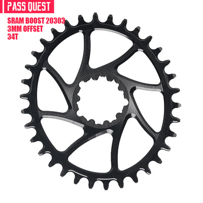 SRAM GXP/DUB 3 Bolt (3mm offset) Oval Hollow Narrow Wide Chainring