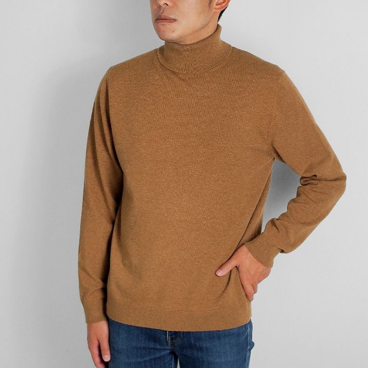 カシミヤ100％メンズタートルネックセーター | Milestone公式