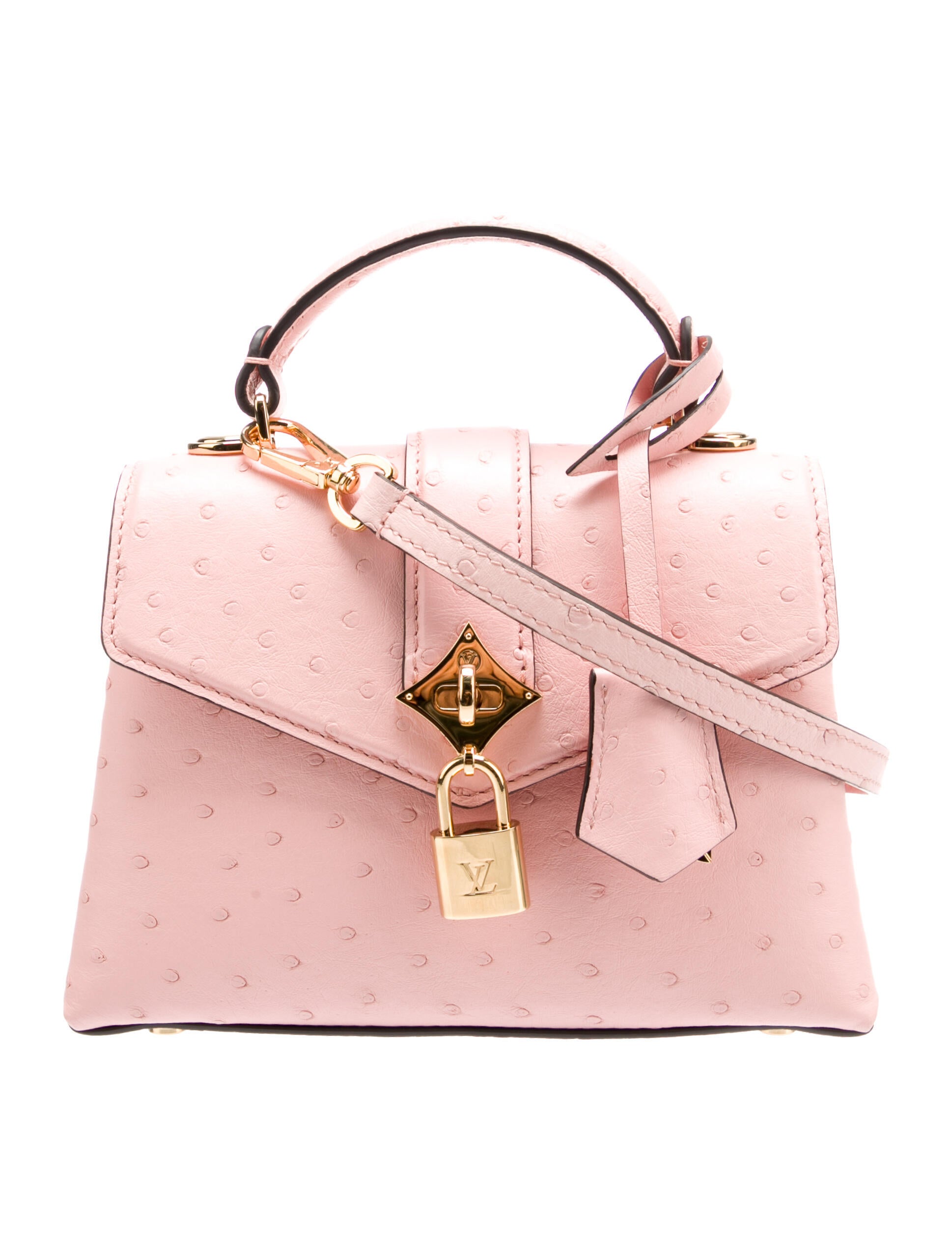 Louis Vuitton Ostrich Rose Des Vents PM - Pink Handle Bags