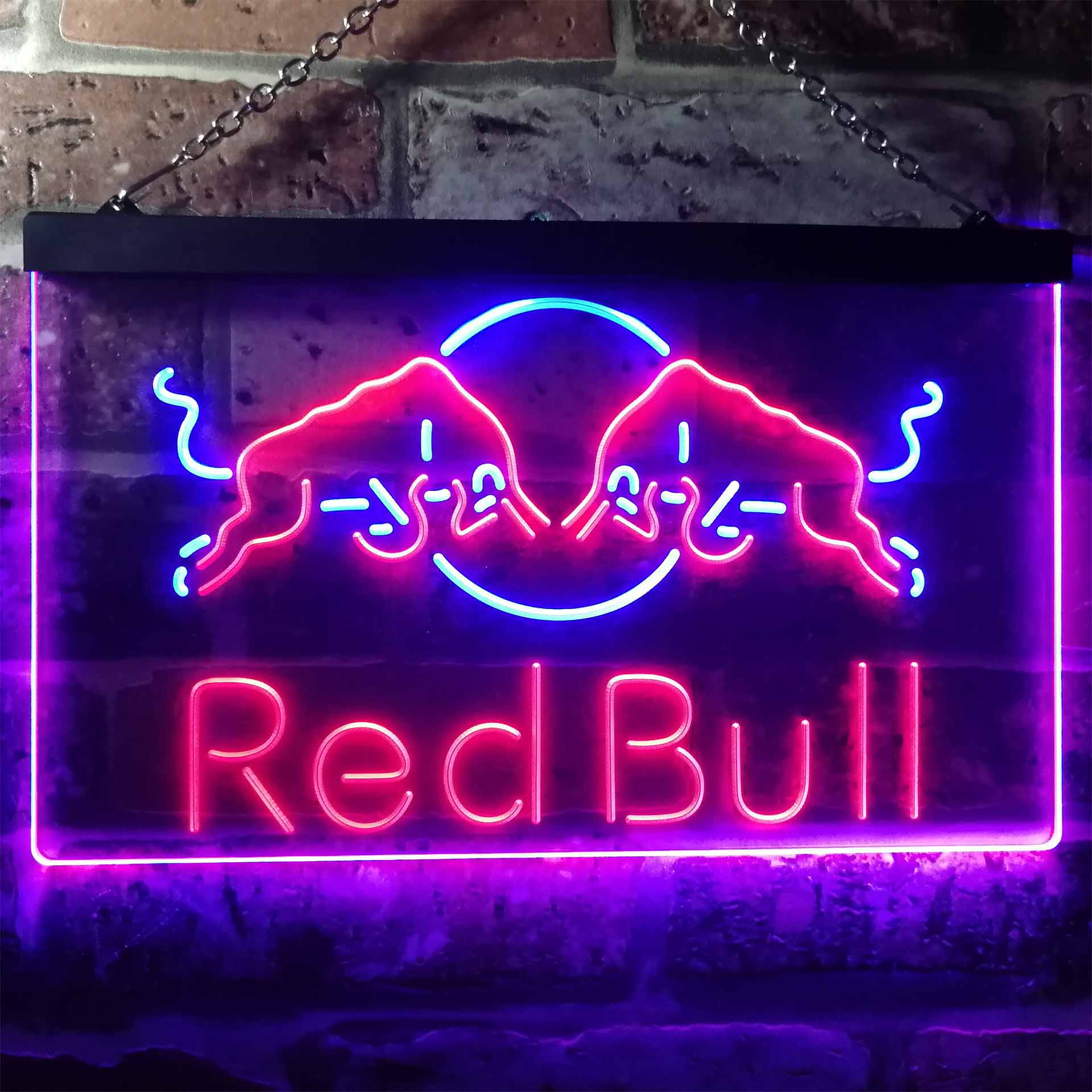 Red Bull Home Bar Neon-Like LED Sign | Home Bar Gift