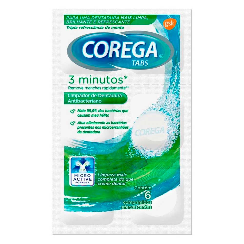 Limpador De Dentadura Corega Tabs 6 Pastilhas - PromoFarma