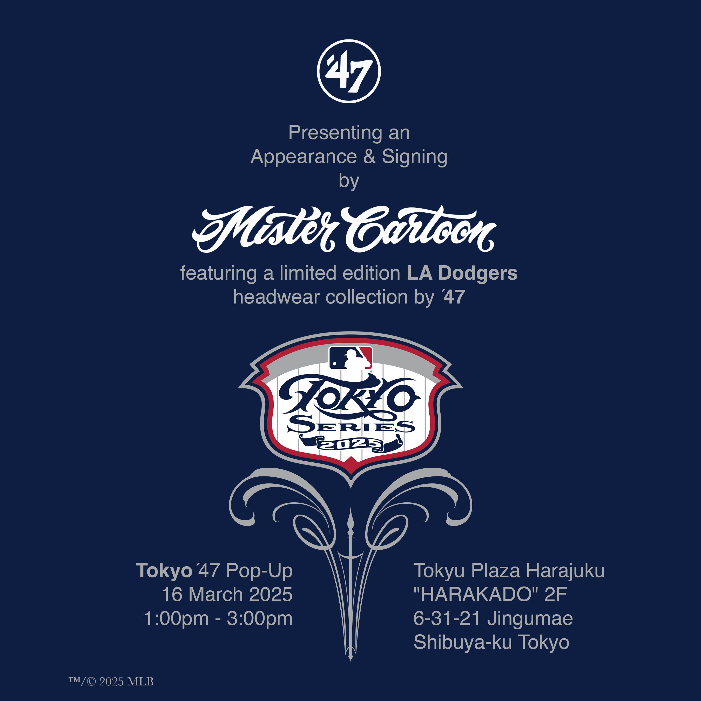 47がアート界の伝説Mister.Cartoonと『MLB Tokyo Series』を記念した