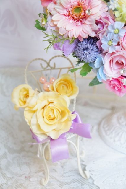 リースブーケ ラプンツェルカラー ミッキー スワロ