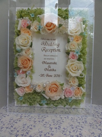 スワロウエルカムボード プリザーブドフラワー