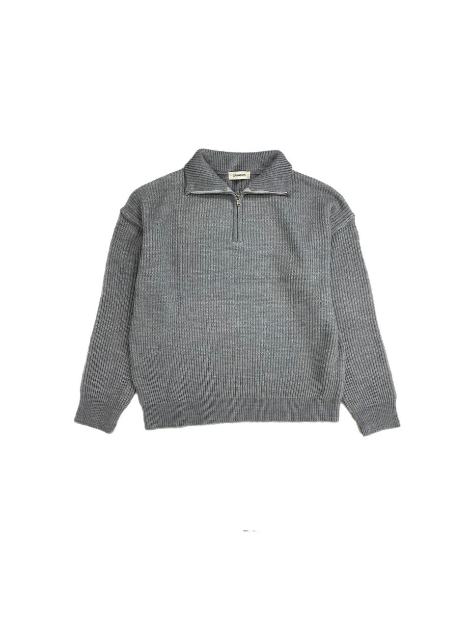 Chikashitsu +】half zip high neck knit (3color) / 【チカシツプラス